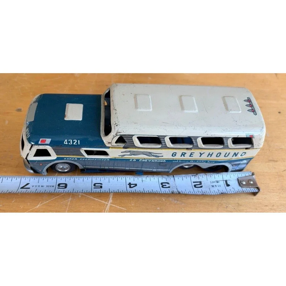 Greyhound Super Scenicruiser Express Tin Litho Bus #4321 Made in Japan
